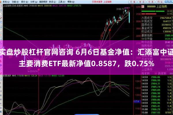 实盘炒股杠杆官网咨询 6月6日基金净值：汇添富中证主要消费ETF最新净值0.8587，跌0.75%