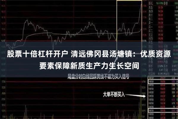 股票十倍杠杆开户 清远佛冈县汤塘镇：优质资源要素保障新质生产力生长空间