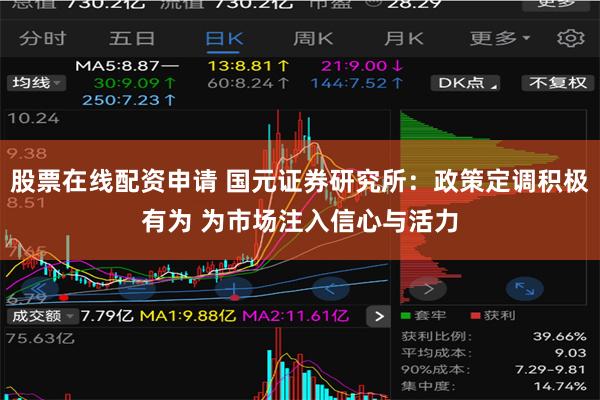 股票在线配资申请 国元证券研究所：政策定调积极有为 为市场注入信心与活力