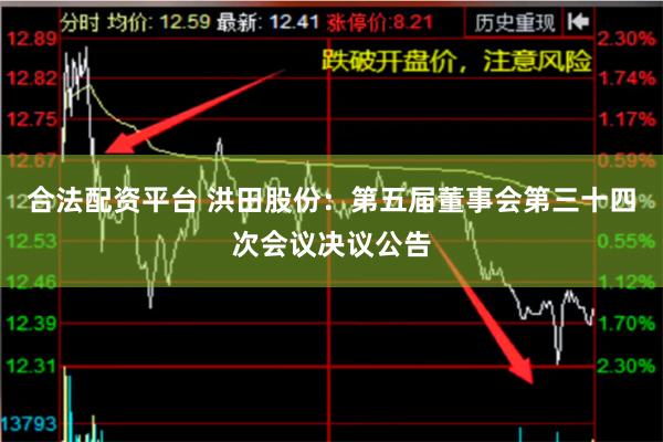 合法配资平台 洪田股份：第五届董事会第三十四次会议决议公告