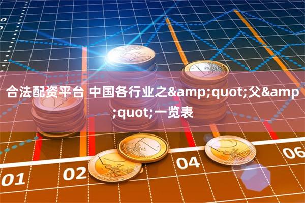 合法配资平台 中国各行业之&quot;父&quot;一览表